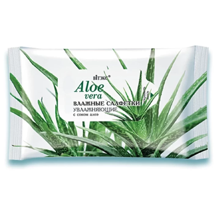 Влажные салфетки Витэкс Увлажняющие с соком алое 15шт