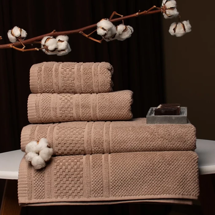 Полотенце махровое ТМ "ЦУМ" Рисо беж