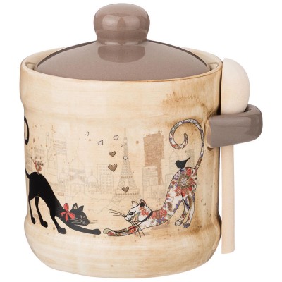 Сахарница  Agness Парижские коты 300 мл