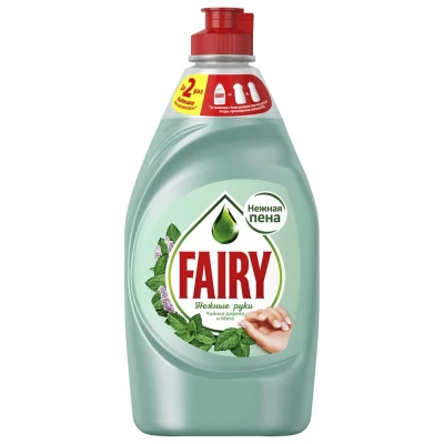 Средство для мытья посуды Fairy Нежные руки Чайное дерево и мята 450мл