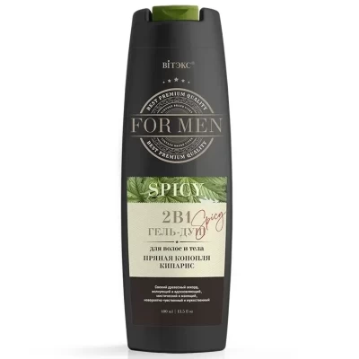 Гель-душ для волос и тела Витэкс For Men Spicy Пряная конопля и кипарис 400мл