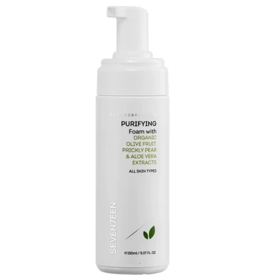 Очищающая пенка Seventeen с экстрактом оливок, опунции, алоэ вера 150мл