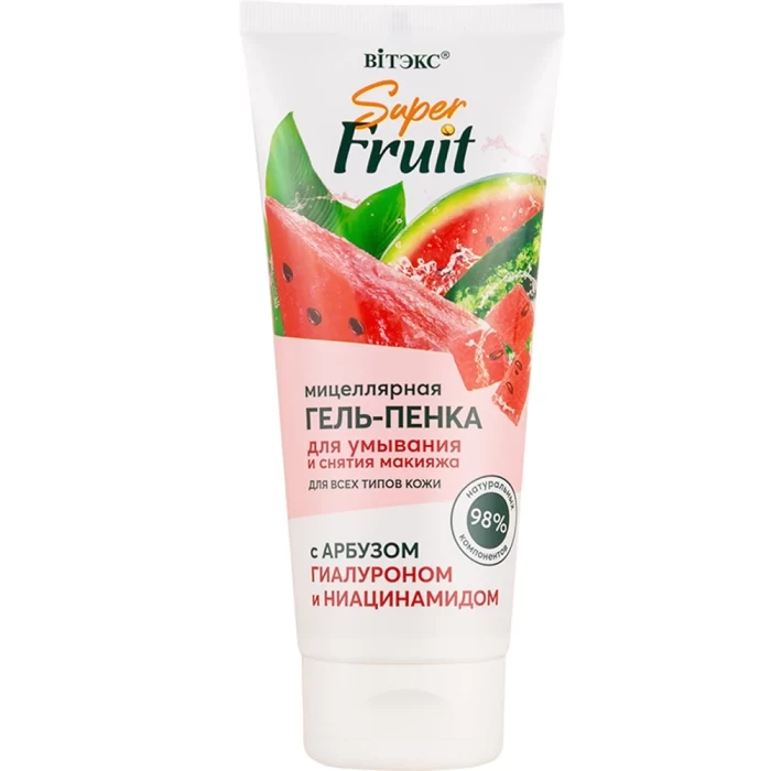 Мицеллярная гель-пенка Витэкс Super Fruit с арбузом для умывания 200мл