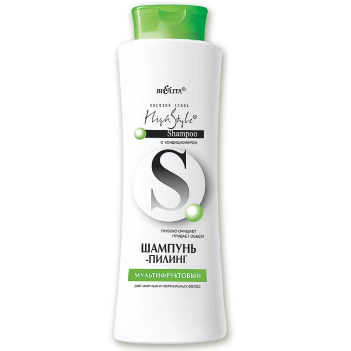 Шампунь-пилинг Белита Мультифруктовый для жирных и нормальных волос 500мл