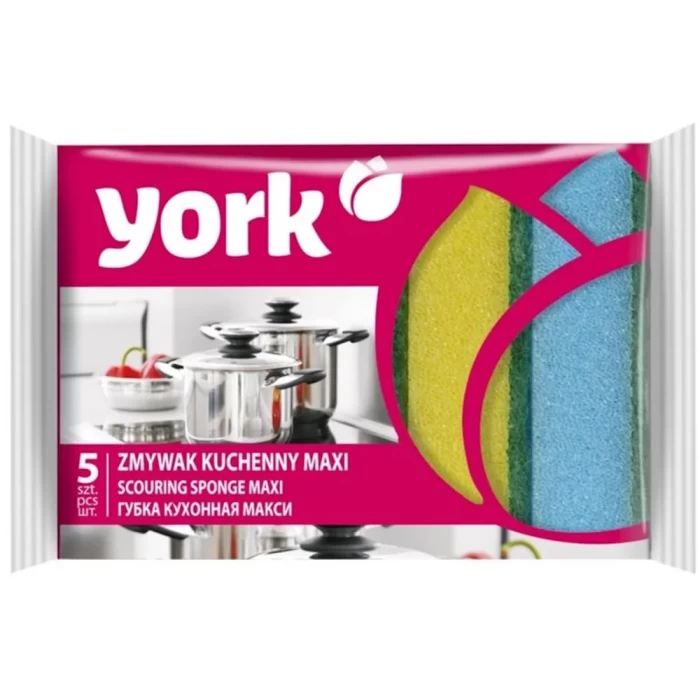 Губки для мытья посуды Йорк 5шт