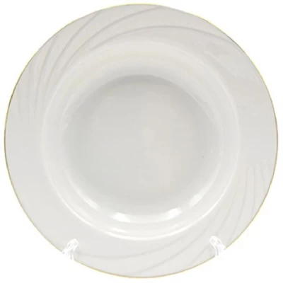 Тарелка глубокая Голубка Без деколи 22см 0С0868Ф34