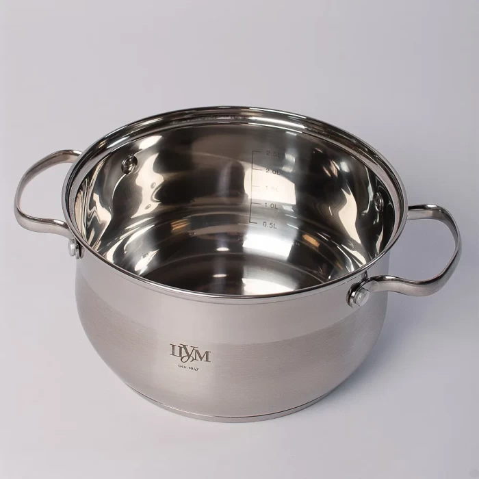 Кастрюля с крышкой ТМ "ЦУМ" MSF-8310, от 2 до 5 л.