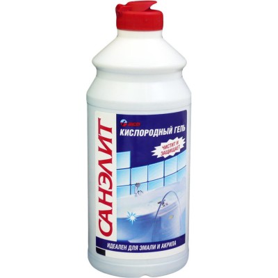 Кислородный гель Санэлит для чистки ванн и унитазов 500мл