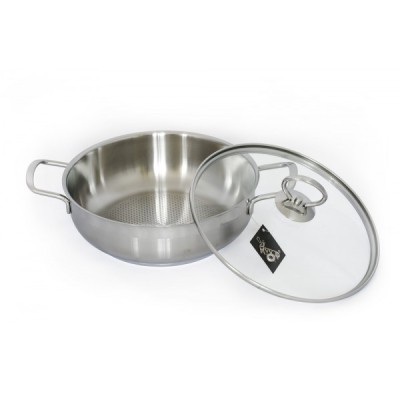 Кастрюля для тушения нерж. 2,8 ст.кр. "Лотос Классика"